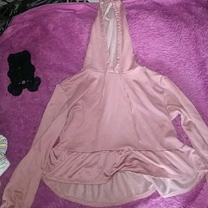 Cropped pink hoodie